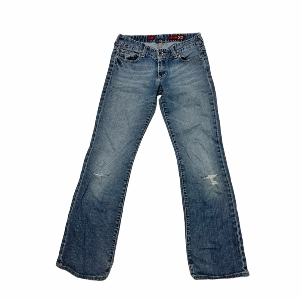 Y2K X2 Distressed Low rise Bootcut Jeans Size 2